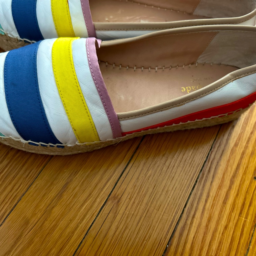 KATE SPADE-Leena-Rainbow-Leather Espadrilles Size 7